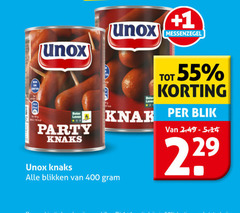  unox knakworsten 55 400 1 messenzegel beter lever leven 100g party knaks blikken blik 