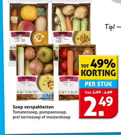  soepgroenten pompoen soep mosterd tip prei kerrie tomaten stuk 3.99 verspakketten tomatensoep pompoensoep kerriesoep mosterdsoep 