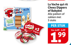  babybel la vache qui rit kaassnacks 5 calcium granen cheez dippers nieuwe receptuur original pakken zakken stuks stuk 
