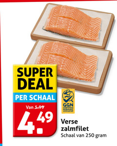 klik op dit plaatje voor een vergroting en voor vergelijkbare aanbiedingen gerelateerd aan
zalmfilet 250 super deal schaal 5.99 certified farming verse zalmfilet 250 super deal schaal 5.99 certified farming verse