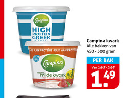  campina kwark high protein rijk planet proof milde vleugje aardbei bakken bak 