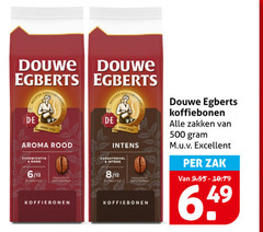  douwe egberts koffiebonen 500 aroma rood evenwichtig rond 6 12 meester joure koffiebranders karaktervol 8 kwaliteits zakken excellent zak 