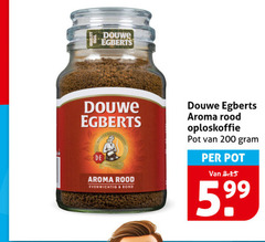  douwe egberts oploskoffie 200 aroma rood evenwichtig rond pot 