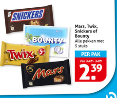  snickers mars bounty twix chocoladerepen 5 5x pakken stuks pak 
