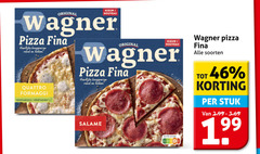  wagner diepvriespizza 46 original nouveau pizza knapperige rand bodem quattro formaggi vegetarisch salame nutri score soorten stuk 