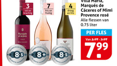  rose rode wijn witte 3 4 7 fris fruitig droog villa maria crianza 8 hamersma mimi provence rosee flessen liter fles 