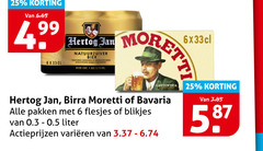  bavaria birra moretti hertog jan blikjes bier 1 6 25 natuurzuiver 5.1 pakken liter varieeren 