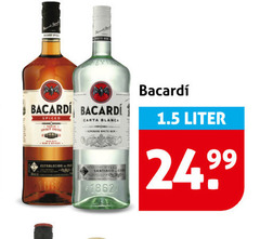  bacardi rum spiced establecido carta blanca liter 