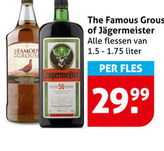  famous grouse jagermeister whisky kruidenbitter egrouse flessen liter fles 