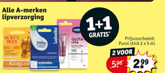  burts labello lippenbalsem 1 2 5 merken lipverzorging bees purol stick ml 