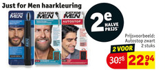  just for men haarkleuring 2 autostop halve zwart stuks 