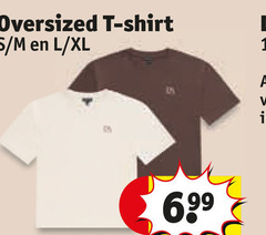  dames t-shirt 1 oversized shirt l xl 