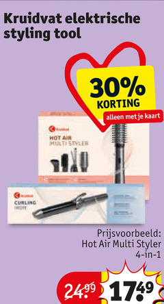  1 4 30 kruidvat elektrische styling tool kaart curling hot air multi styler 
