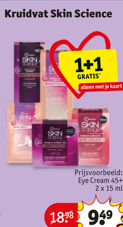  kruidvat huismerk gezichtsverzorging 1 2 15 skin science nds fact new kaart eye cream 45 ml 