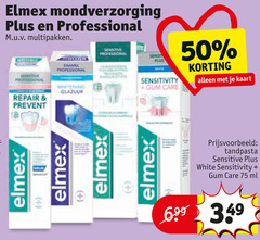  elmex tandpasta 50 mondverzorging professional multipakken sensitive enamel sensitivity kaart repair whitening gum care glazuur white ml 