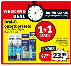  braun oral-b opzetborstel 1 2 8 24 27 100 weekend deal oral b opzetborstels pak pro clear precision clean 