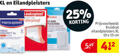  hansaplast leukoplast kruidvat huismerk pleisters 5 10 15 25 xl eilandpleisters waterproof aqua protect eiland central cm 