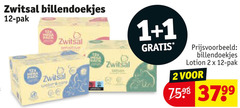  zwitsal billendoekjes 1 2 12 pak pack sensitive water lotion 