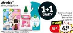  airwick luchtverfrisser 1 2 250 duopakken aanbod filiaal aerosol lentedauw ml 