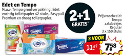  tempo edet vochtig toiletpapier zakdoeken 1 2 3 42 150 grootverpakking stuks easypull premium droog complate carmine zakdoekjes regular original 
