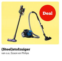  philips dyson steelstofzuiger deal steel stofzuiger o.a. 