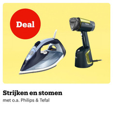  philips tefal stoomstrijkijzer deal strijken stomen o.a. 