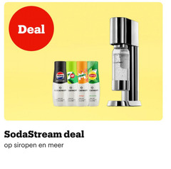  sodastream frisdrankautomaat deal pepsi up lipton siropen 