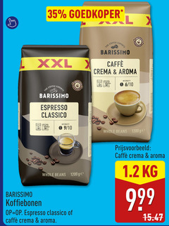  barissimo koffiebonen 35 goedkoper rooster xxl coffee experts espresso classico intensity 9 10 caffee crema aroma 6 whole beans ge 1.2 
