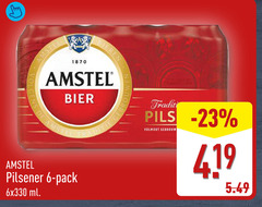  amstel blikjes bier 6 1870 bieren pilsener pack ml traditie pils volmout 