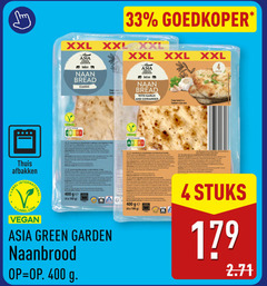  naanbrood 1 4 33 100 400 goedkoper xxl asia indian bread classic thuis afbakken label ge green garden with garlic and coriander flame baked tand style stuks 
