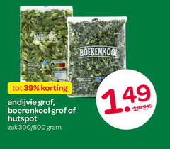  hutspot groenten andijvie boerenkool grof zak 300 500 