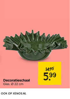  schaal 22 decoratieschaal glas cm 5.99 