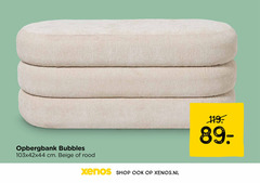  opbergbank bubbles cm beige rood shop 