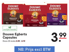  douwe egberts koffiecups 20 10 12 espresso aluminium capsules eerlijke doos stuks 5.99 original lungo 8 6 3.99 