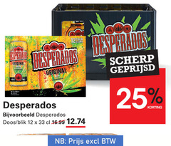 klik op dit plaatje voor een vergroting en voor vergelijkbare aanbiedingen gerelateerd aan
desperados speciaalbieren 12 25 33 original beer 330ml doos blik scherp geprijsd desperados speciaalbieren 12 25 33 original beer 330ml doos blik scherp geprijsd