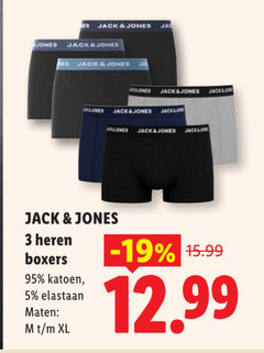  heren boxershorts 3 5 jack jones jo boxers katoen elastaan maten xl 