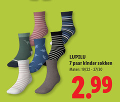  7 lupilu paar kinder sokken maten 19 22 27 30 