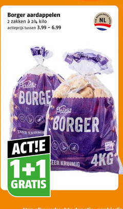  aardappelen 1 2 borger zakken 4 kilo actieprijs 3.99 nederlandse nl bodem eer kruimig 