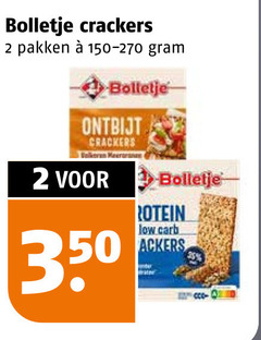 2 50 350 bolletje crackers pakken ontbijt proteine carb 