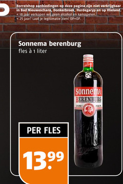  sonnema berenburg 1 18 25 borrelshop pagina bad hurdegaryp vlieland jaar alcohol kansspelen legitimatie fles liter 