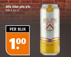  alfa blikjes bier 3 5 50 100 edel pils blik 