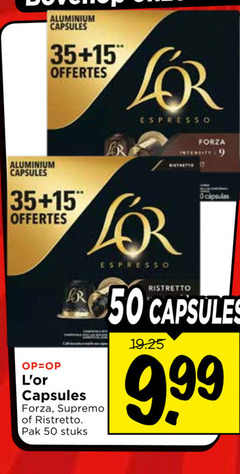  douwe egberts l or koffiecups 9 15 35 50 aluminium capsules espresso forza ristretto supremo pak stuks 
