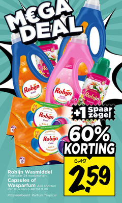  robijn wasmiddel 1 4 15 24 60 100 mega deal geur color sensation capsules classics oplosbare gekleurde wascapsules vloeibaar wasbeurten soorten stuk parfum tropical intenso spaar zegel 