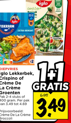  1 12 400 iglo creme crime broccoli krokant diepvries lekkerbek crispino la groenten pak stuks 