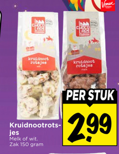  150 choco lade kruidnoot rotsjes melk wit zak stuk 