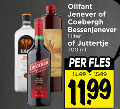  1 700 coebergh olifant jenever bessenjenever liter juttertje ml fles 