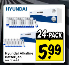  hyundai batterijen 24 alkaline aa aaa pack 