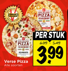  favoriet vers belegde pizza verse soorten stuk 3.99 