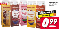  melkunie vla 10 dubbel choco vanille banaan discountprijs pak genieten zacht romig stukjes 