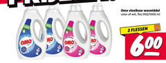  omo wasmiddel 2 10 600 vloeibaar color wit fles 950 1000 ml flessen 